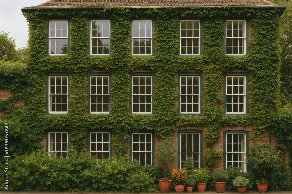 Fototapeta premium A historic house embraced by nature