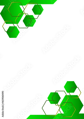 Abstract Green Hexagon Background
