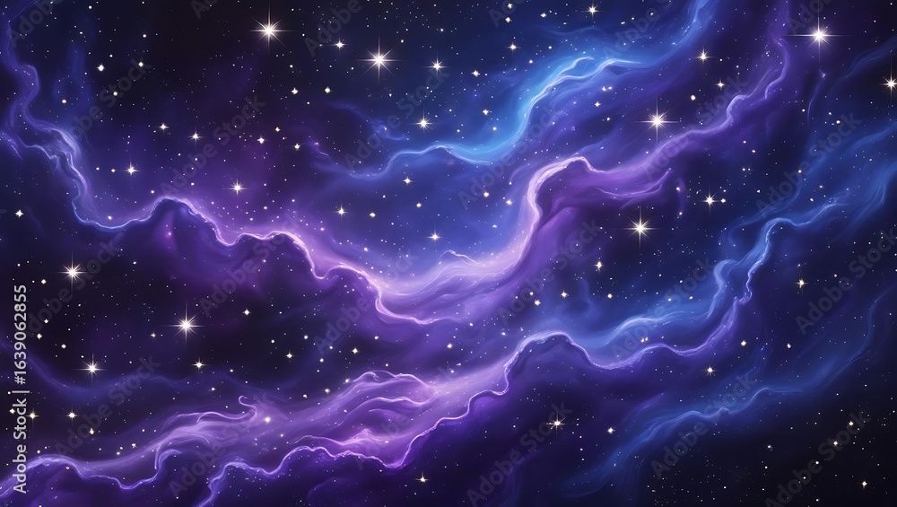 Fototapeta premium Deep Space Nebula Clouds Filled with Stars