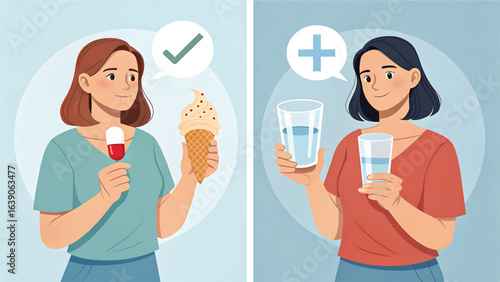 Choosing Healthy Habits versus Unhealthy Indulgences A Visual Comparison of Dietary Choices and Well Being Considerations for Modern Lifestyles