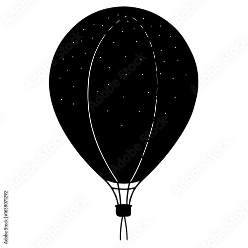 hot air balloon on white background
