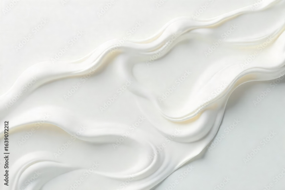 Obraz premium Luxurious, creamy cascade of white liquid, flowing down a smooth surface Perfect for food, beauty, or abstract concepts Evokes smoothness, richness, and indulgence , milk, creamy, swirl
