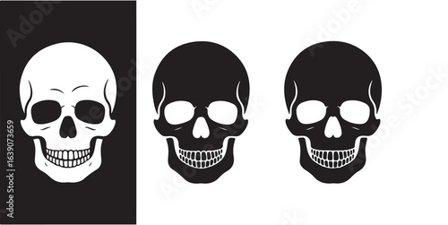human death skull vector silhouettes