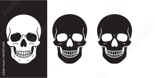 human death skull vector silhouettes