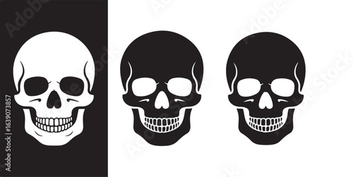 human death skull vector silhouettes