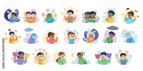 Mental Illness and Disorder Illustration Collection