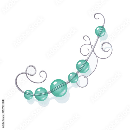 Delicate jewelry piece showcasing ocean blue glass beads, elegance