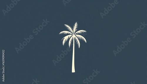 Minimalist vector of a palm tree