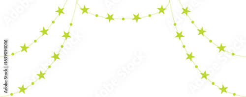 Yellow decorative star hanging festive element