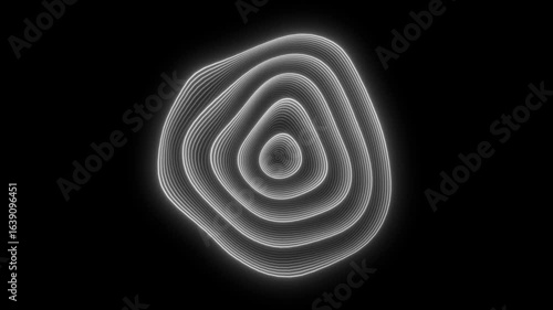 Abstract Neon Contour Lines Animation Background with Futuristic Wave Pattern