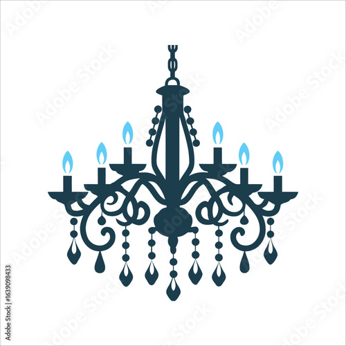Elegant Chandelier Light Fixture Illustration