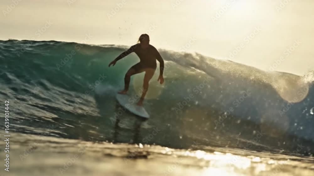 Surfer Riding a Big Wave Surfer Riding a Big Wave
