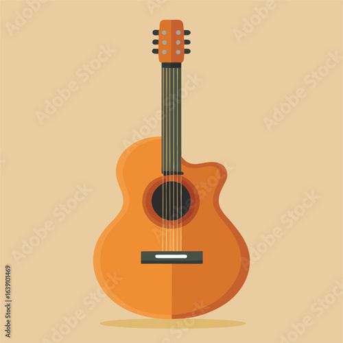 minimalist guitar vector illustration