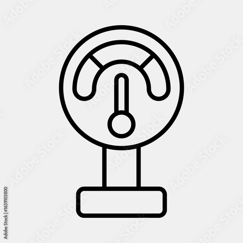 Icon pressure meter. Oil Industry elements. Icon in line style.