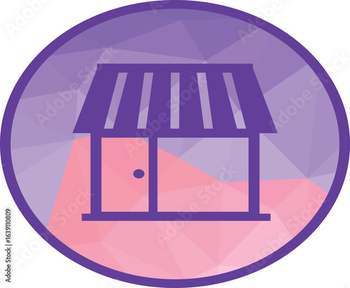 Modern shop icon in clean geometric style, ideal for e-commerce branding, online store logos, retail signage, shopping apps, and marketing materials in both print and digital formats