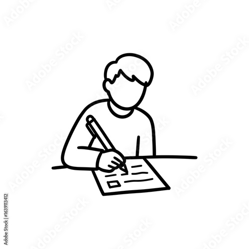 Person writing on pad expressing feelings and emotional release