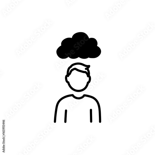 Person with weight on mind symbolizing pressure, stress, and mental burden