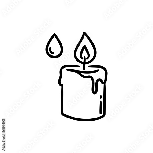 Droplet falling on candle symbolizing tempering emotion