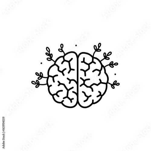 Cracked Brain Healing Concept Representing Mental Health Recovery