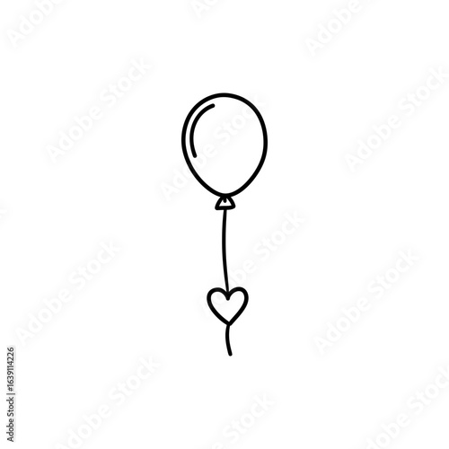 Balloon carrying heart uplifted symbolizing love and hope
