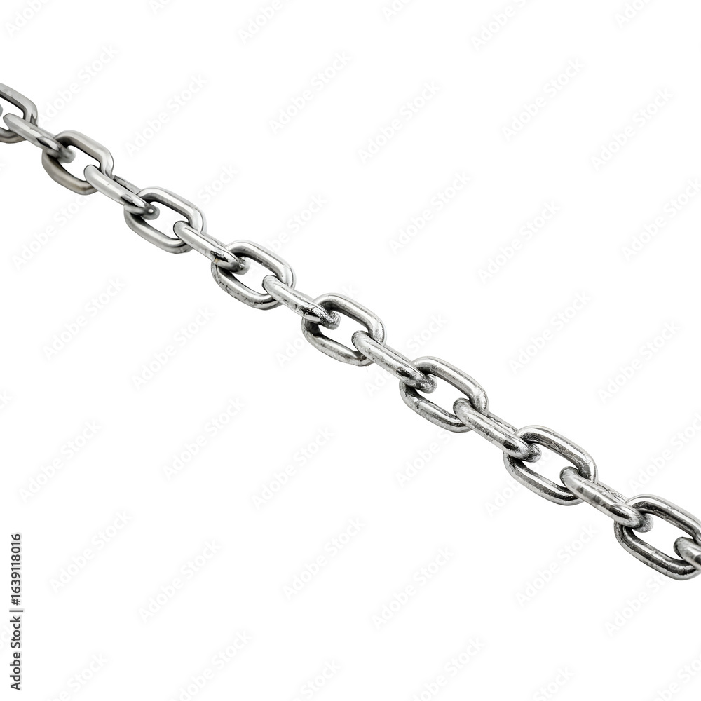 Fototapeta premium Metal chain isolated on black background