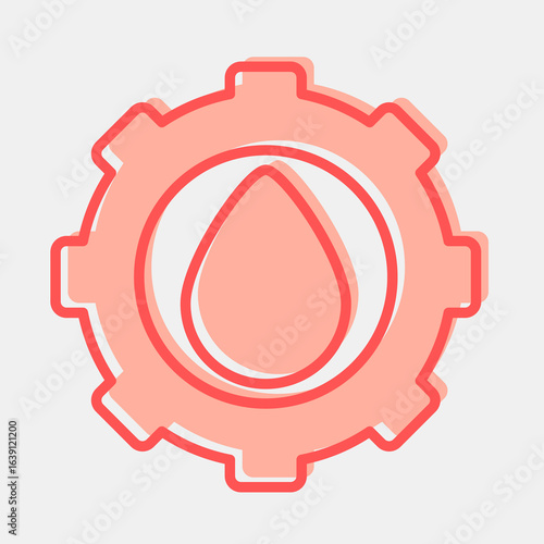 Icon oil development. Oil Industry elements. Icon in two tone style.