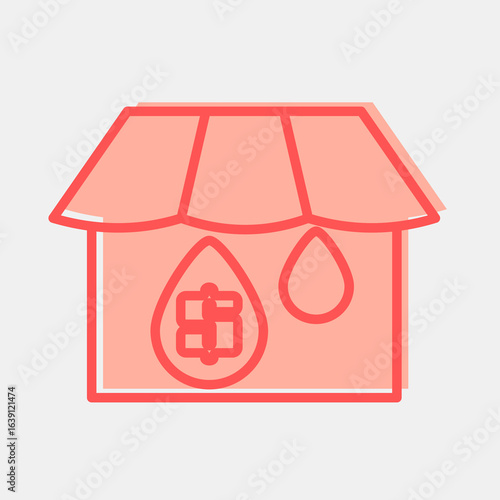 Icon oil market. Oil Industry elements. Icon in two tone style.