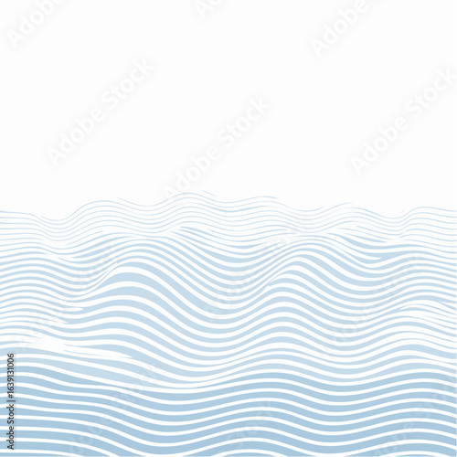 Ocean ripples texture. One-color background with waves on a water surface.