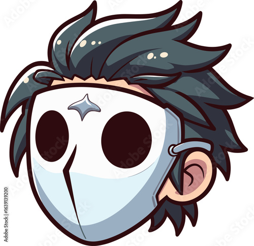 仮面を被った男性のイラスト