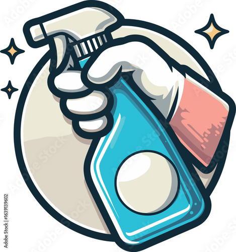 スプレー洗剤のイラスト