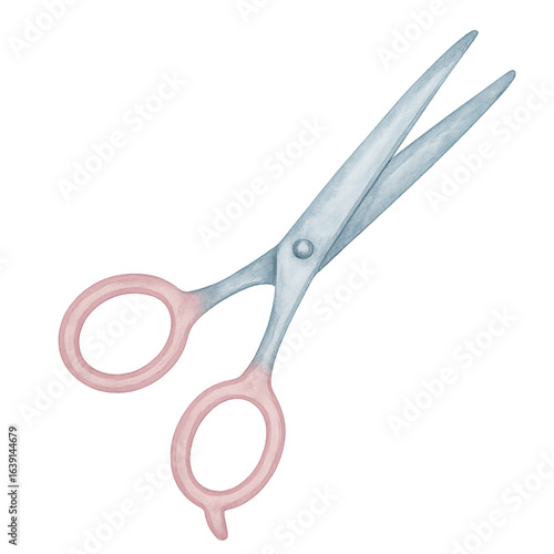 Thinning Hair Scissors Watercolor Clipart PNG Transparent