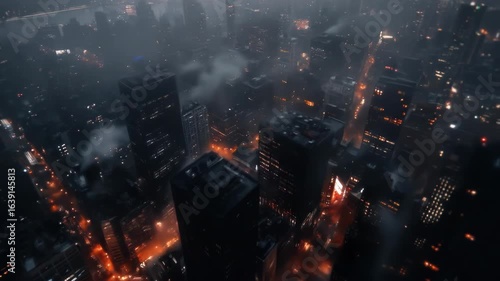 Wallpaper Mural Gotham City at Night: An Aerial View of Urban Luminosity and Cinematic Atmosphere Torontodigital.ca