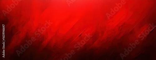 Abstract painting with dynamic red and black gradient texture featuring streaks and brush strokes conveying intense emotion
