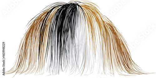 Abstract multicolored fur or hair design