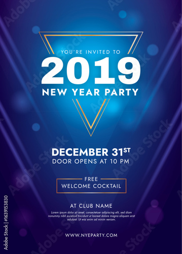 ABSTRACT PARTY TEMPLATE | Abstract party poster 2017 with stripes | Free Vector