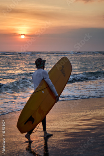 surfer at sunset