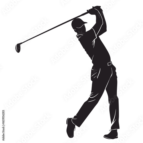 golfer hitting the ball