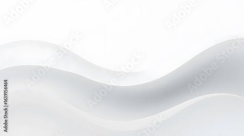 Wallpaper Mural Clean white and grey abstract waves, smooth curve. Torontodigital.ca