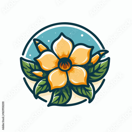 beautiful illustration of frangipani flower