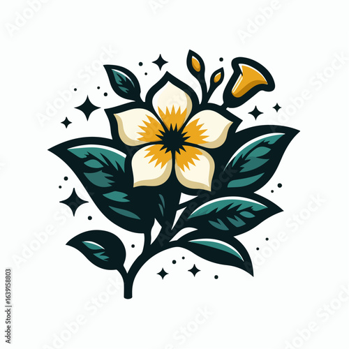 beautiful illustration of frangipani flower
