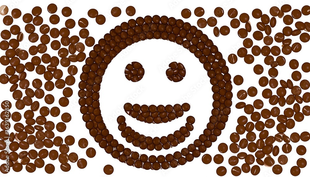 Obraz premium Coffee bean smiley face