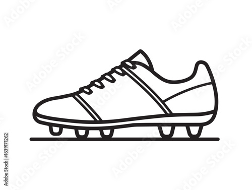 Sleek Cleats Shoes Symbol in Elegant Minimal Vector Format