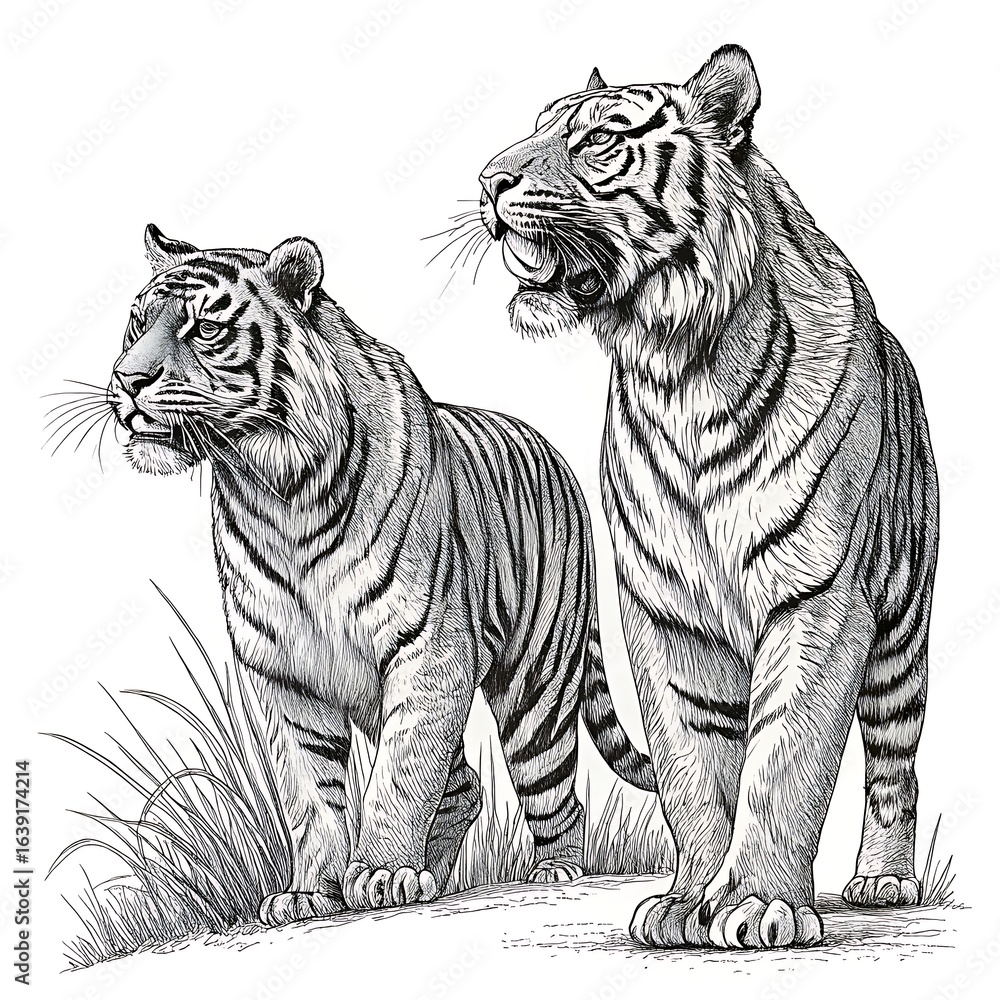 Fototapeta premium tiger on a black background