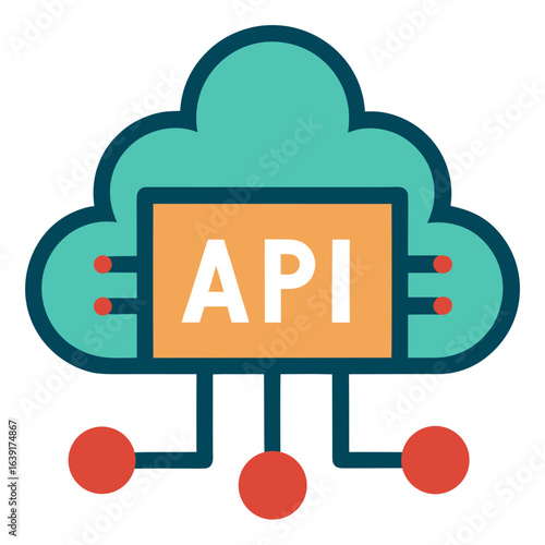 cloud computing concept on digital background