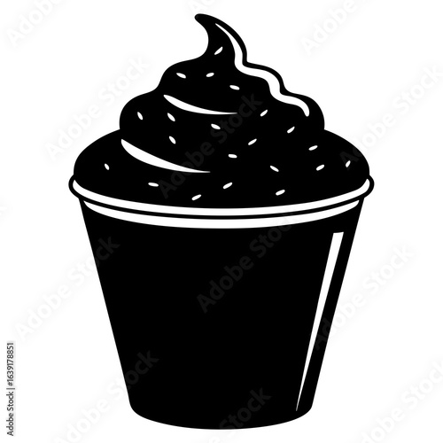 vector illustration of a chocolate ice cream