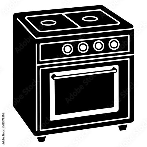 gas stove isolated on white