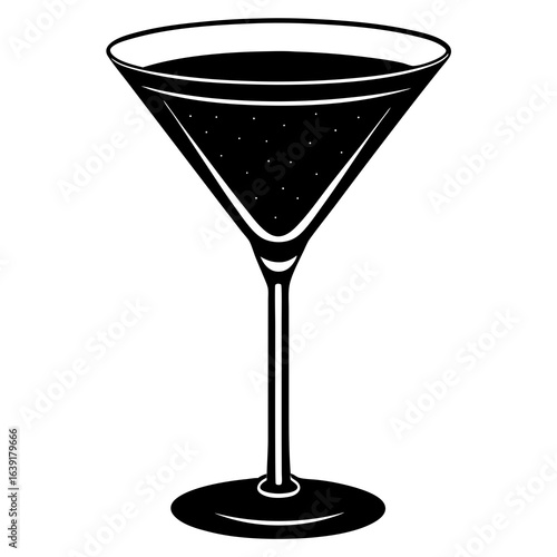 martini glass with a cocktail