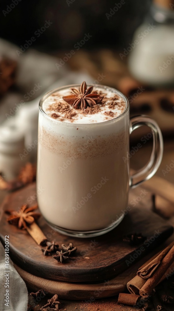 a glass of cold cappuccino coffee a glass of cold cappuccino coffee