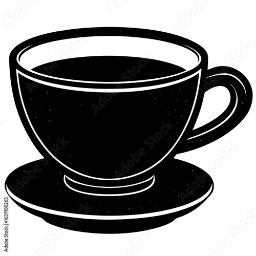 black cup of coffee