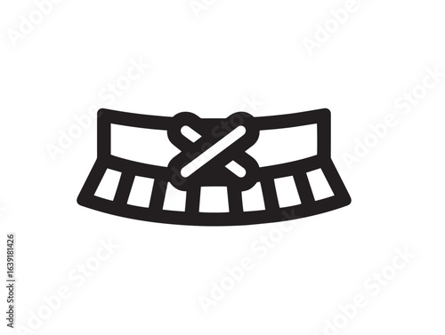 Elegant garter belt icon in clean minimal vector